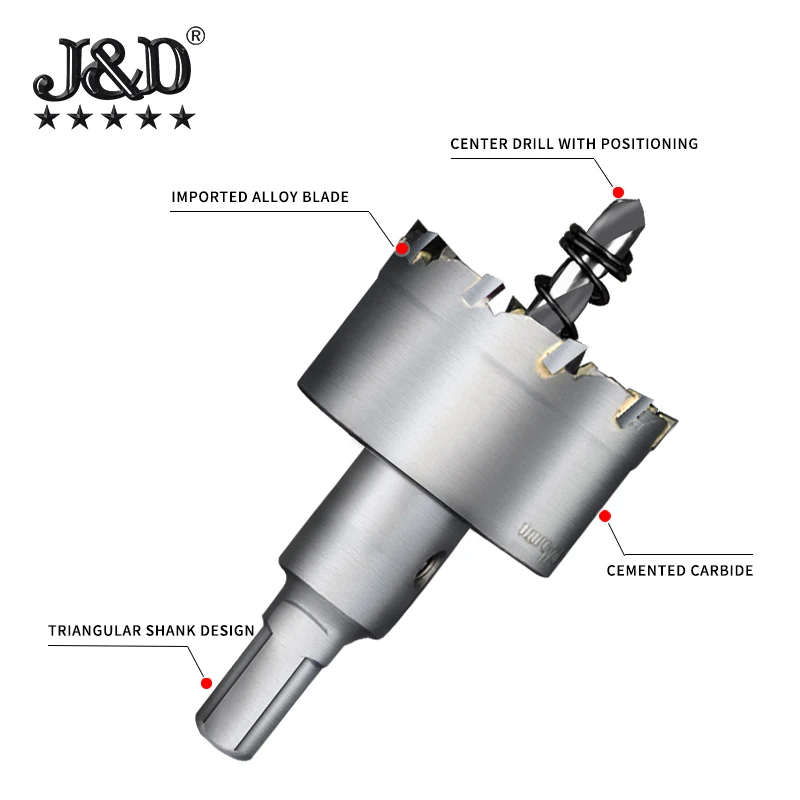 Alloy serrated hole opener TCT hard alloy reamer Stainless steel holes maker Metal thick plate aluminum alloy reamerReaming tool