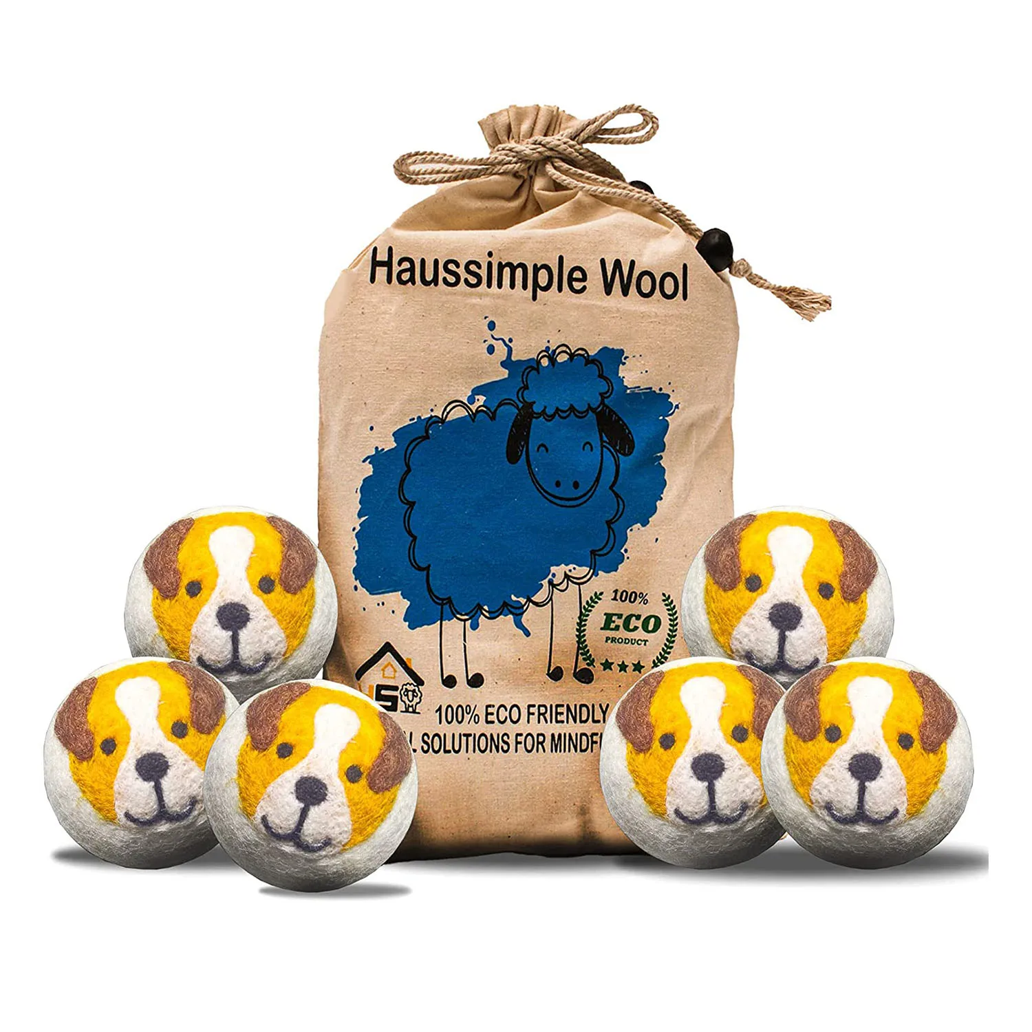 Trending products 2024 new arrivals 100% New Zealand Wool Laundry products felt balls