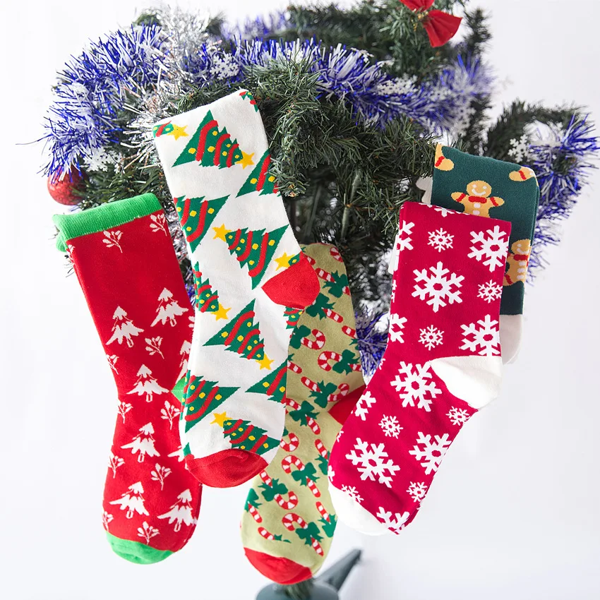 Wholesale Funny Christmas Socks Women Colourful Christmas Socks