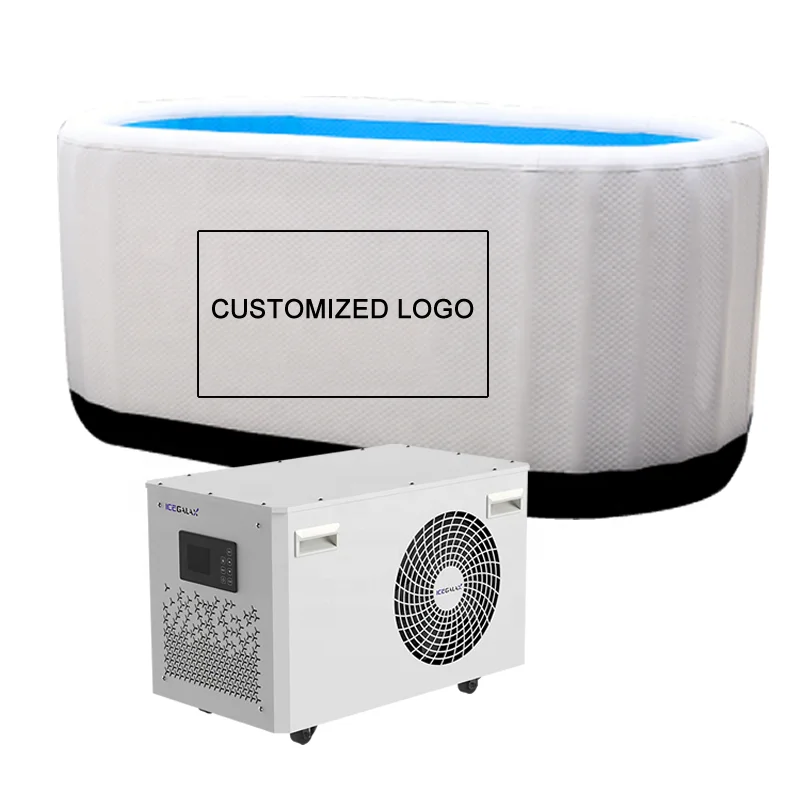 ICEGALAX Portable Drop Stitch Fabric Cold Plunge Tub Athletes Training Recovery Bathtub Ice Bath Tub With 1HP Wifi Chiller