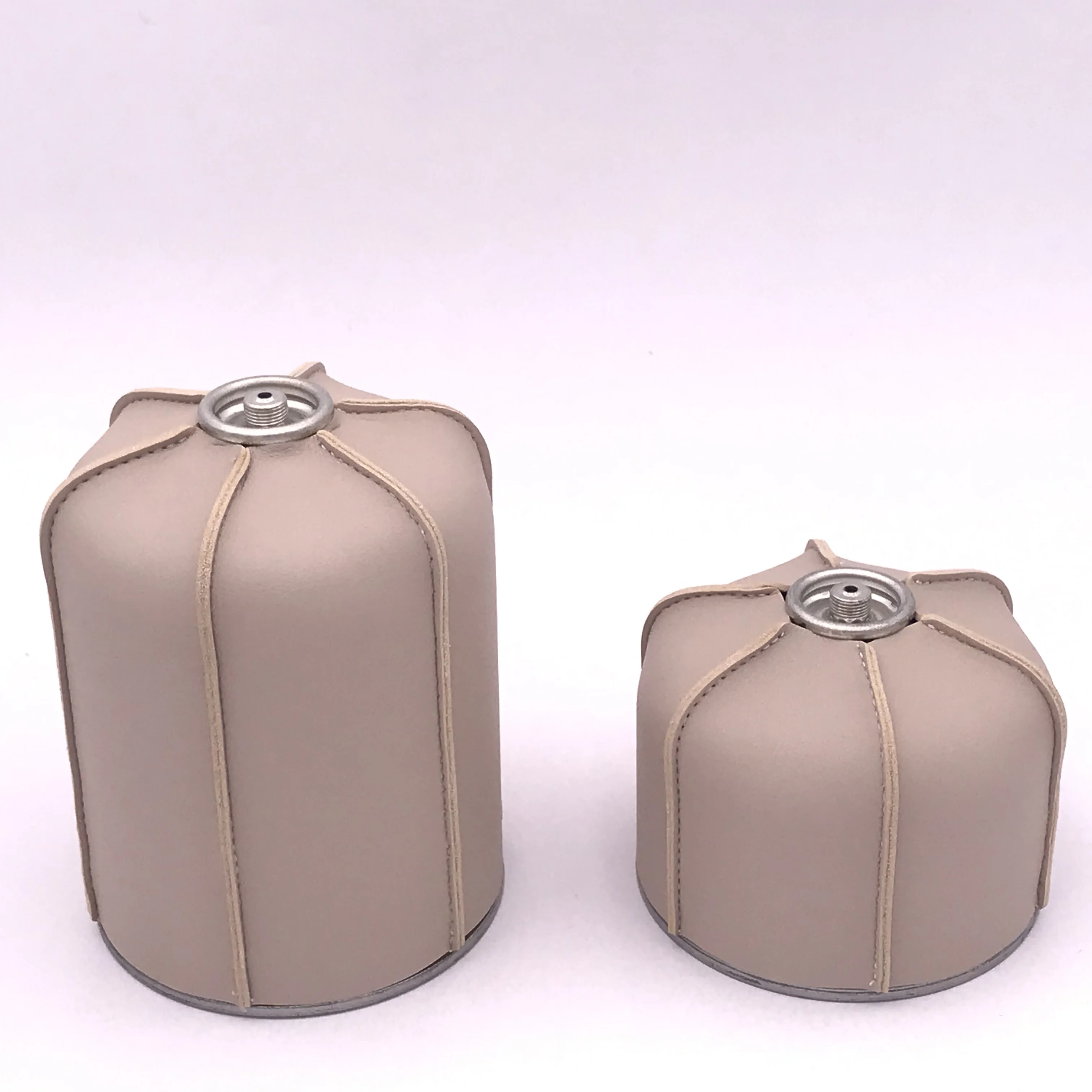 Custom Outdoor Camping Leather 450g Camping Gas Warmer Tank Protective Cover Gas Cylinder Warmer Case