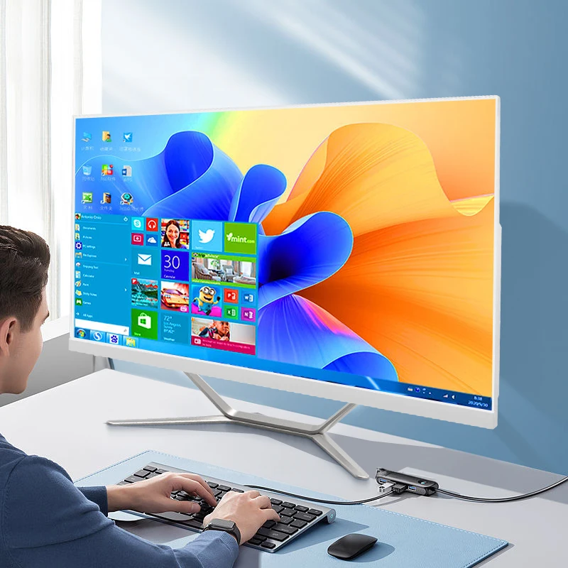 Cheap Aio I3 I5 I7 All-in-one Barebone Kit Desktop Computer Stand Mini Panel Monoblock All In One PC 21.5