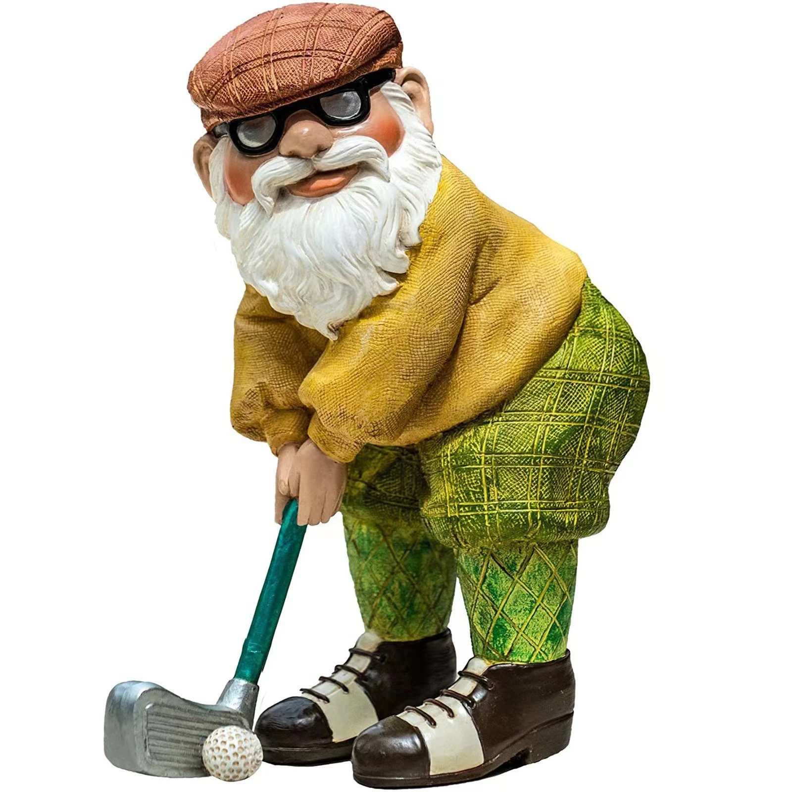 Outdoor Ornament Funny Gnome Statue Resin Golf Gnome Sculpture Dwarf Art Statues Home Decoration Gift