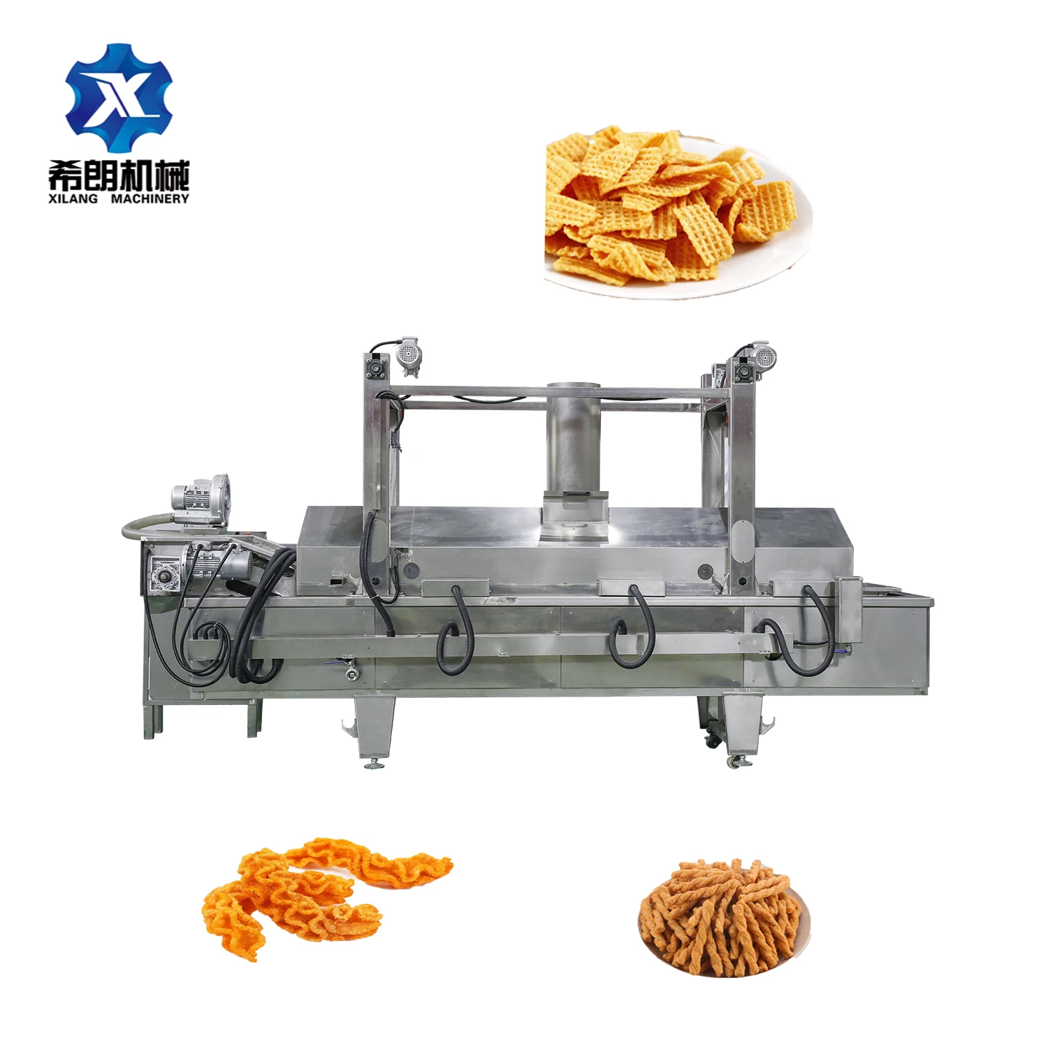 Fried Flour Snacks Fried Twist production line 400-500 kg/h Fried Chips Snacks Machinery