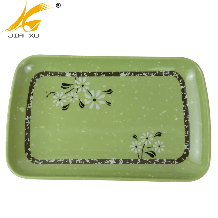 
melamine ware red and black twin color long plate 