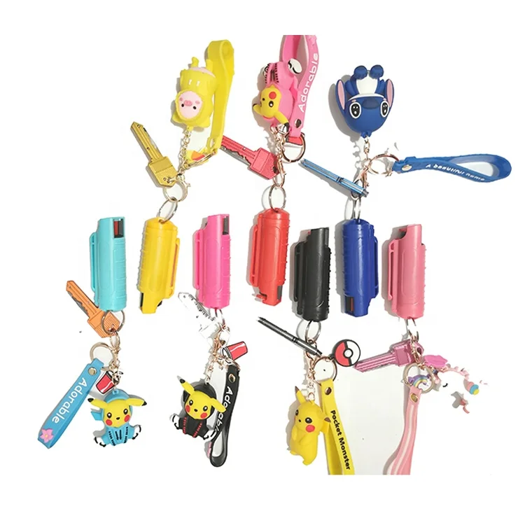 
Hot Sale Colorful 20ml Pepper Spray Folding Personal Security Products Keychain Self Defense Products 