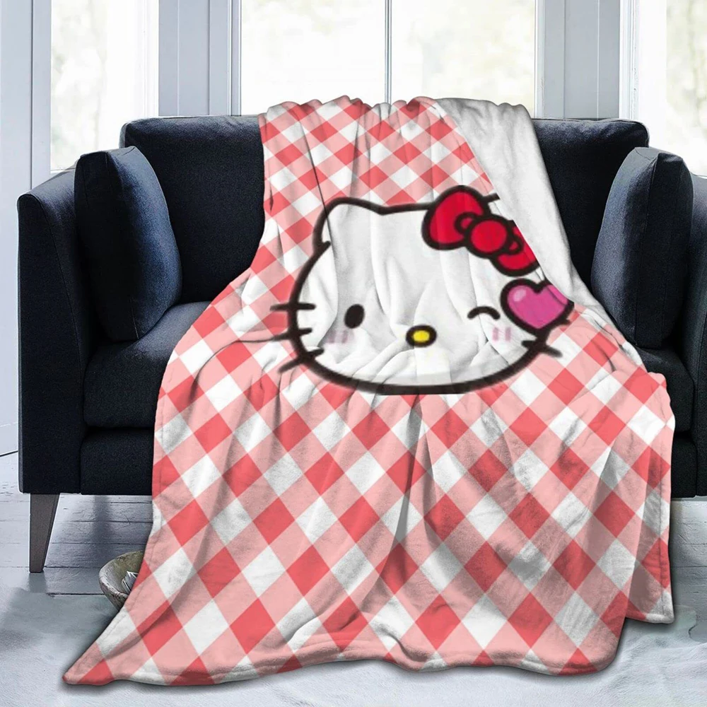 Популярный мультфильм heello kitty цифровая печать фланелевое одеяло