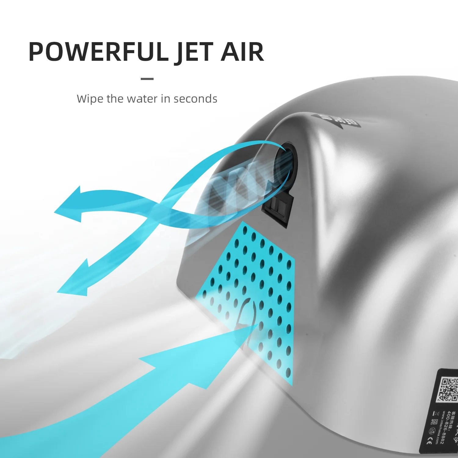 Commercial heavy duty hand drier stainless automatic hand dryer commercial for toilet