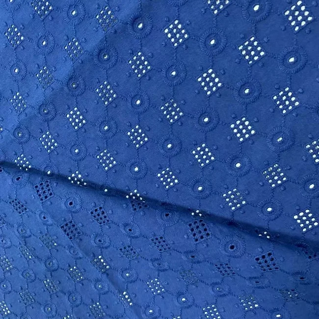 Горячая Распродажа, хорошее качество, 100% хлопчатобумажная ткань с вышивкой для платья