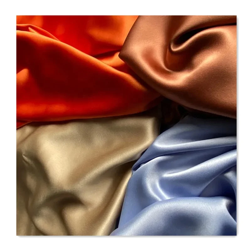 205g 78% acetate 22% polyester blend viscose satin lining fabric  for dress windbreaker leather clothes acetate silk fabric