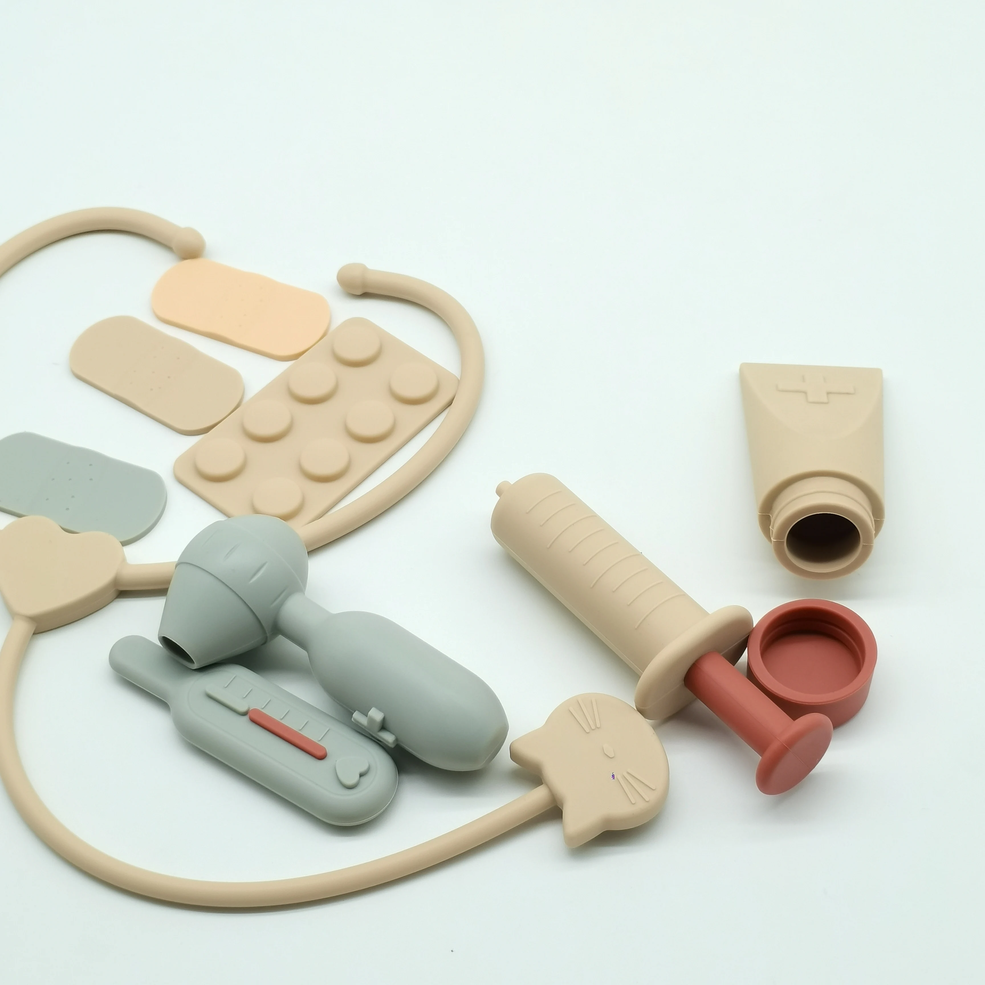 Durable Silicone Doctor Nurse  Play Set Toys,Doctor Kit for Kids,Birthday Gift for children