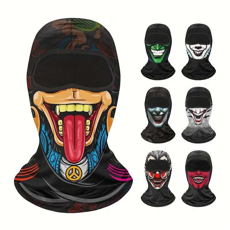 JX Custom Breathable Face Masks Skull Mask Seamless Balaclava Mask Headwear Scarf Motorcycle Riding Men Hat Ski Caps