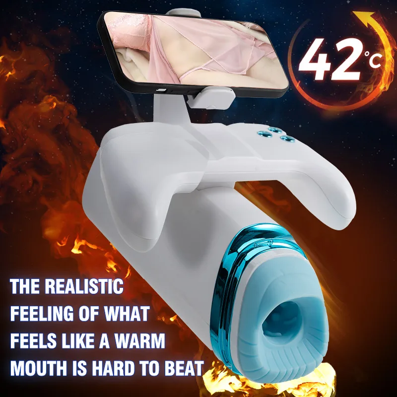 Multi Functional Visible Male Masturbation Cup With Heated Vibration Push Type Male Masturbation Training Cup