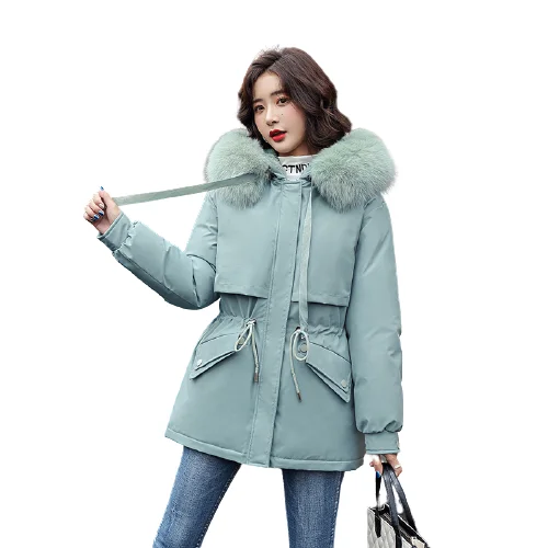 2023 Fashion Winter Women Warm Coats For Ladies Long Light Blue Women Maxi Coat Parka Jackets Ladies Winter Coats