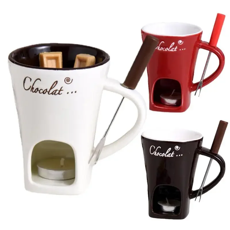 Ceramic Chocolate Hot Pot Stove Swiss Ice Cream Fondue Cup Cheese Fondue Small Hot Pot Cooker Hot Pot Stove at Halloween