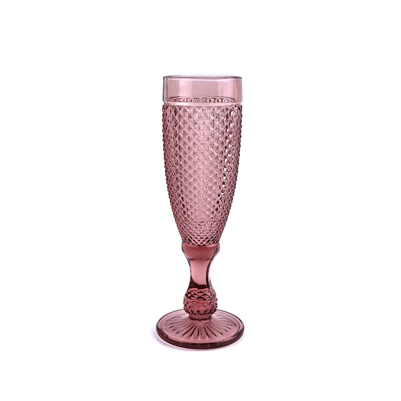 150 ml restaurant wedding vintage wholesale colored glassware pink champagne glasses