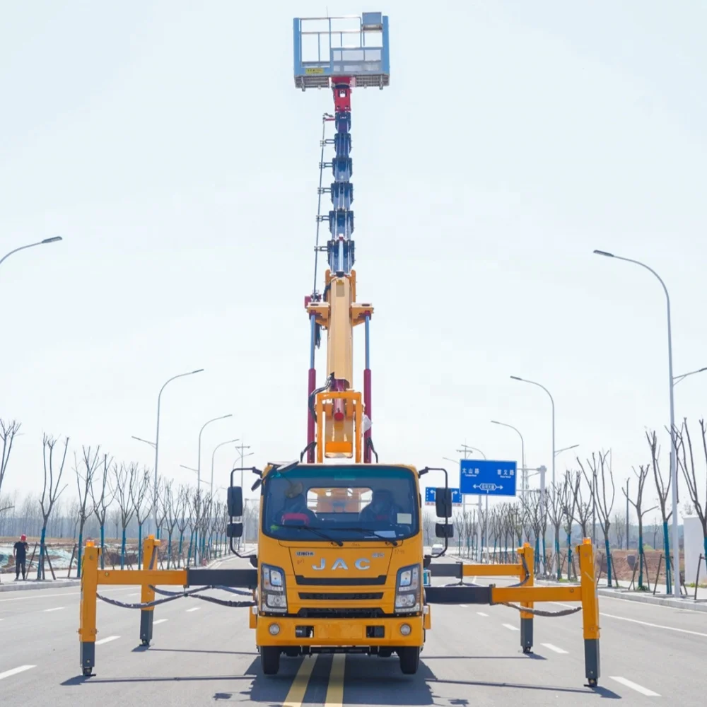 Famous Brand 28m Truck Mounted Loading Platform Lift Aerial Work Truck