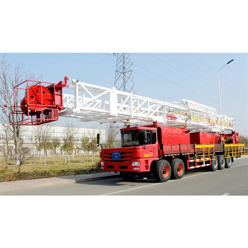 Api XJ450 Truck-Mounted Mobile oilfield rigs Oil Drilling Rig for oil rigs workover