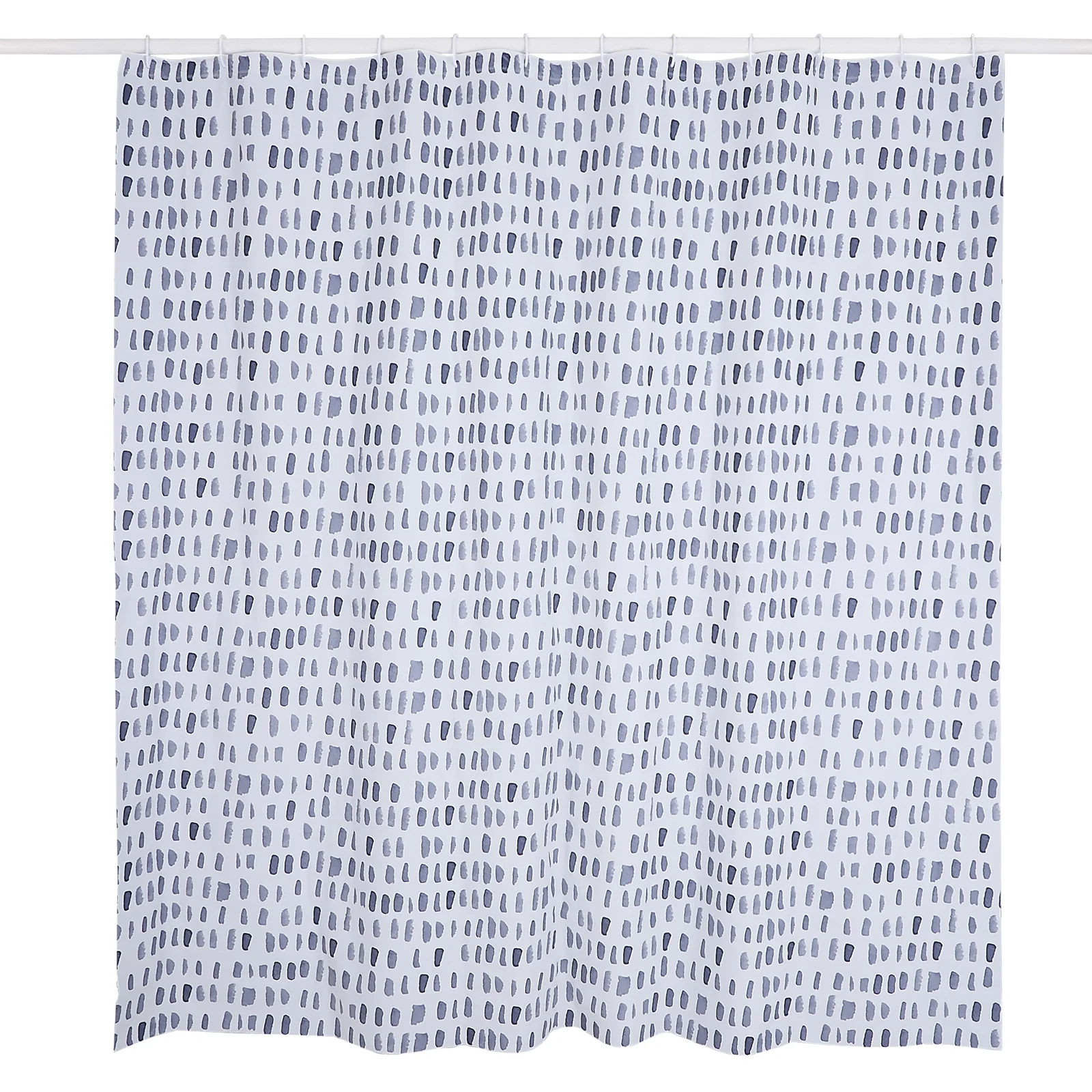 Plastic  PEVA Shower Curtain with Plastic C hooks Set of 13