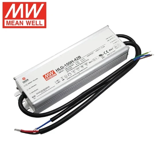 Meanwell HLG-150H-12A/15/20/24A/24B/30/36/42/48/54V A/B/AB/D светодиодный драйвер IP67/IP65 постоянное напряжение/текущая выходная мощность