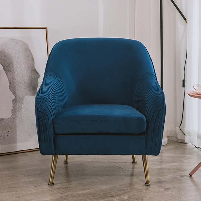 Single Sofa Chair Tufted Leisure Modern Furniture Velvet Armchair