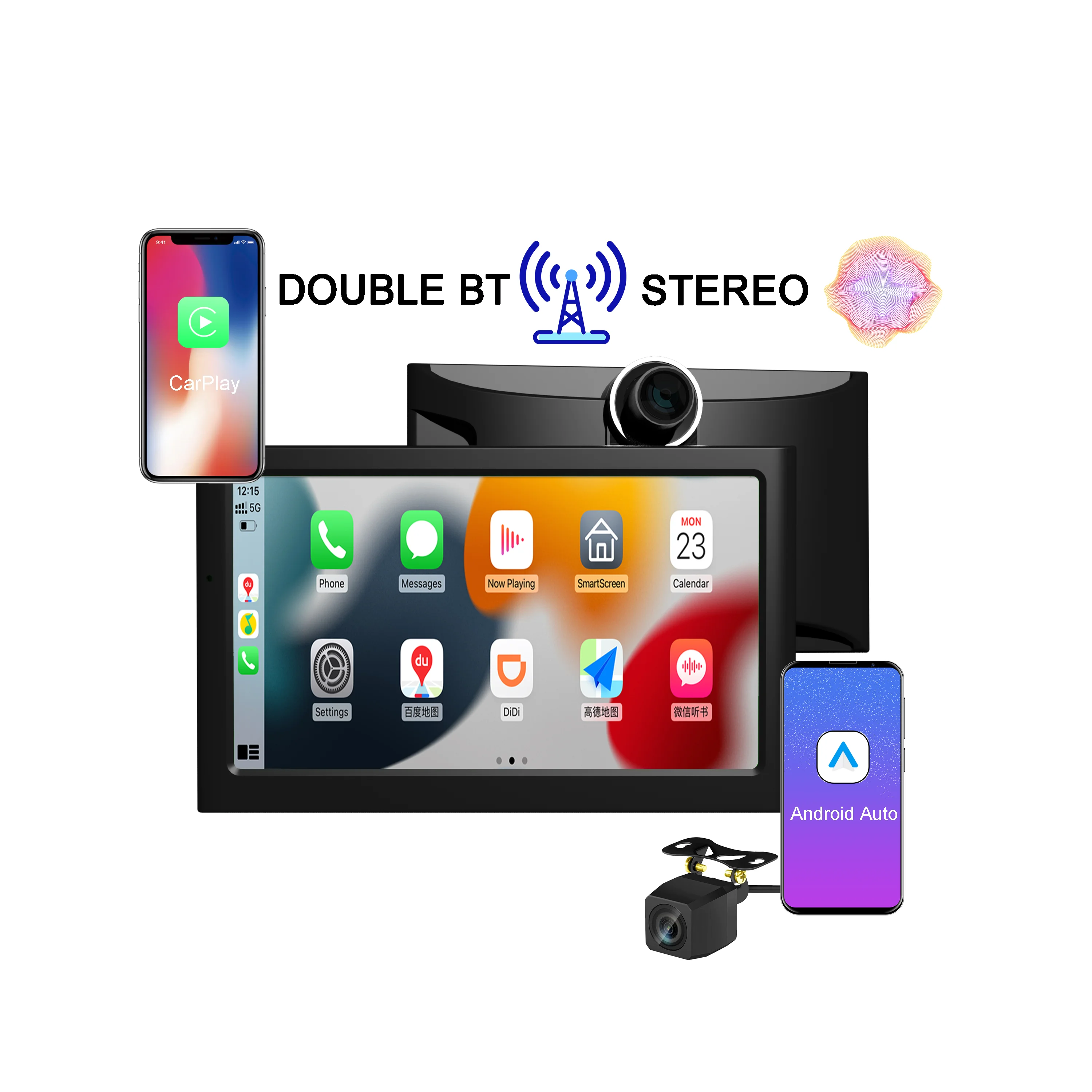2024 New 7  Inch Front 2K  Full touch screen  intelligence Carplay dash cam