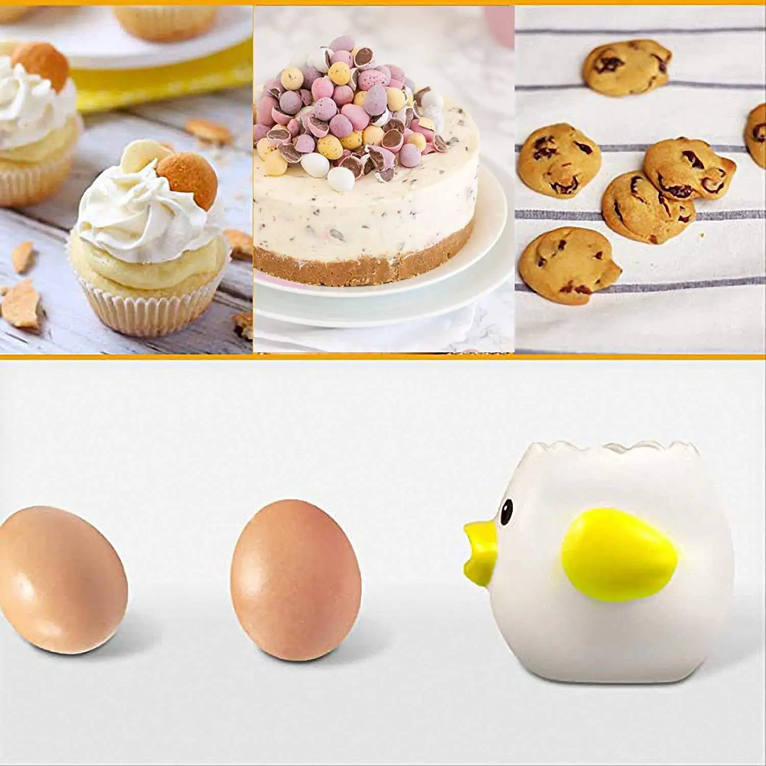 Cute Ceramics Vomiting Chicken Egg Yolk White Separator Practical Household Small Egg Filter Splitter Kitchen Gadget