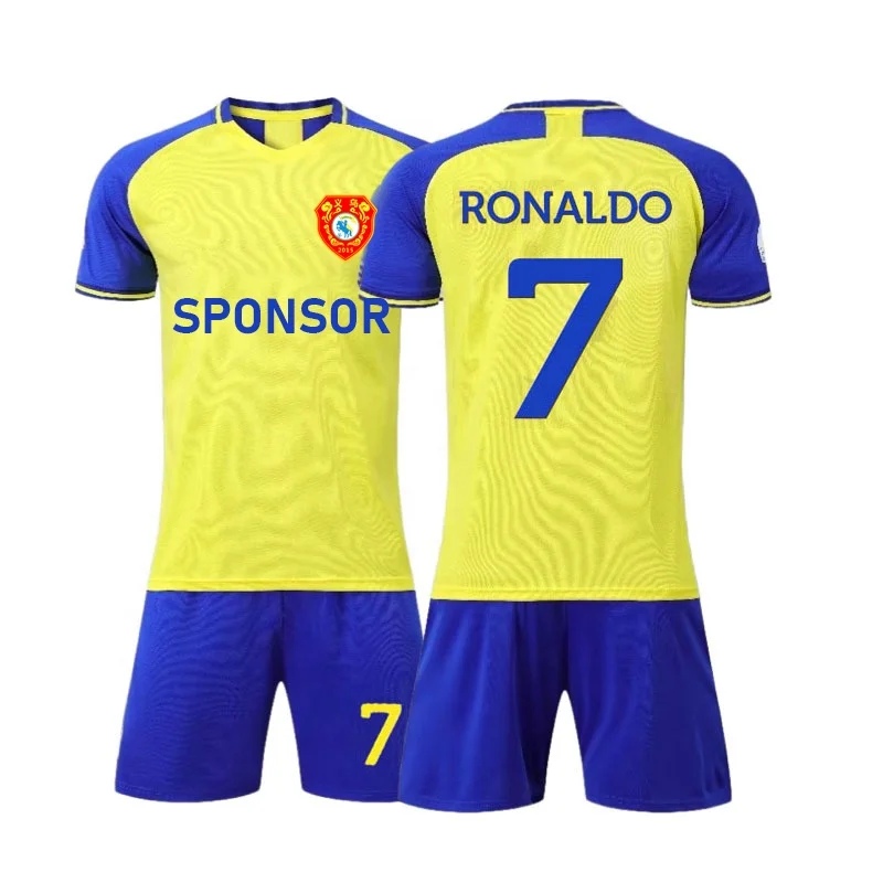Новый сезон 2022/23 Футбольная форма футбольной команды Al Nassr Комплект футболок тайского качества Роналду футболки на
