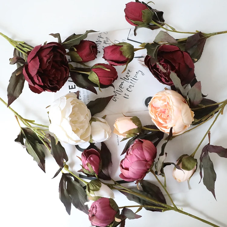 2022 Hot sales wholesale fake everlasting  artificial wedding flowers cadbury roses