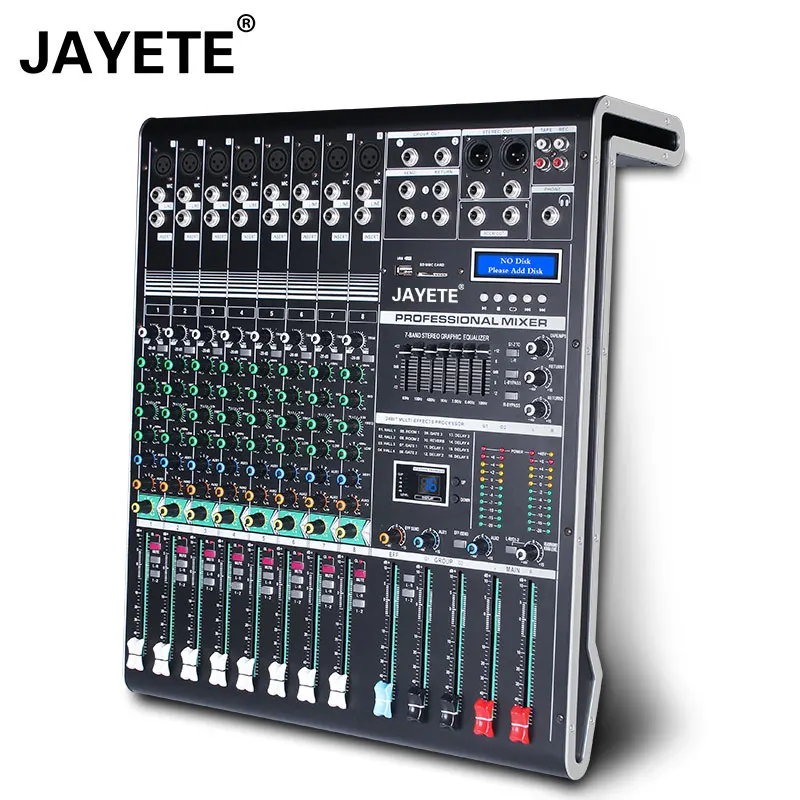 DJ controller audio console mixer Sound card 3-band EQ Built-in 48V Phantom Power Digital Mixing Console Usb Audio Mixer