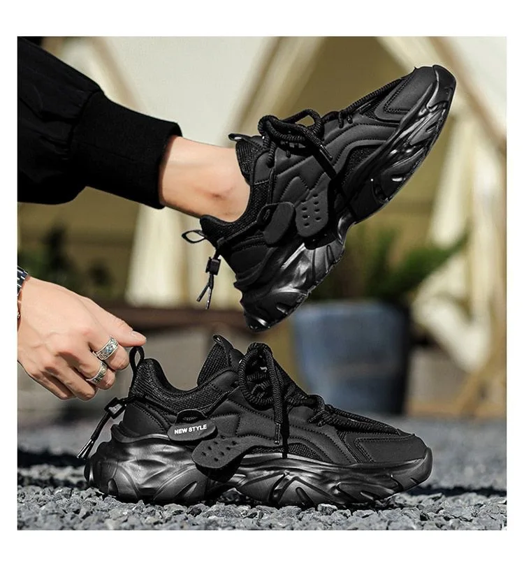 Hot Sell Male New Breathable Sport Running Casual Shoes Mesh Thick Bottom Fashion Jogging Walking Style Shoes Sneaker for Man