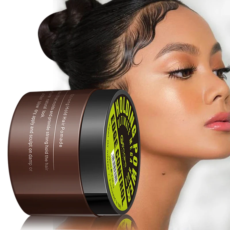 Gocare бесплатный образец аккуратная коса кондиционирование блестящий гель для укладки волос воск контроль края черных