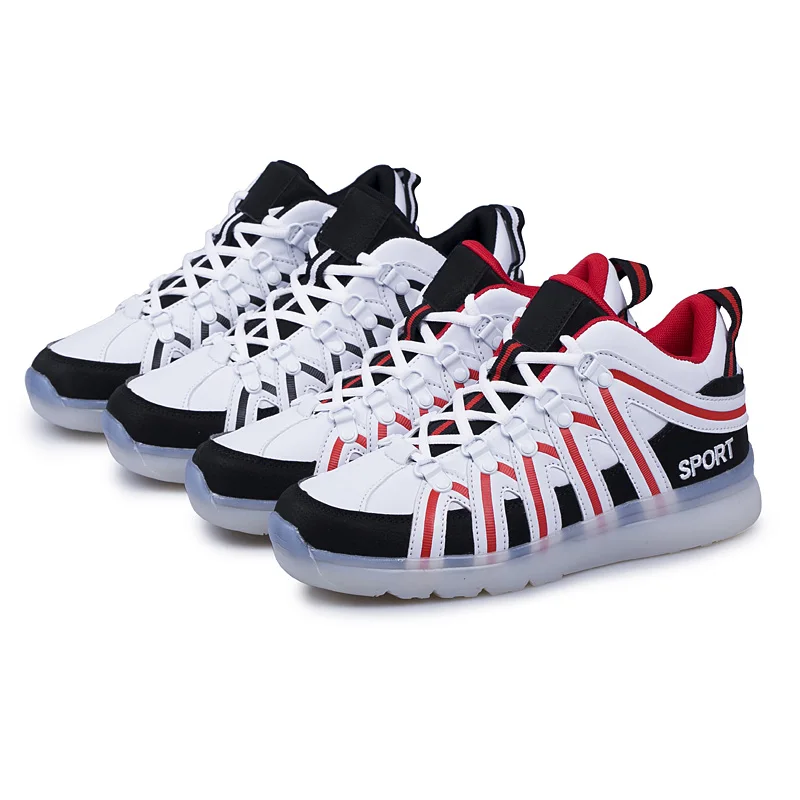 
Factory Price Wholesale Women Luminous Shoes Flashing For Men Led Lights Running Shoes Sneakers Cotton Fabric Size 35-44 
