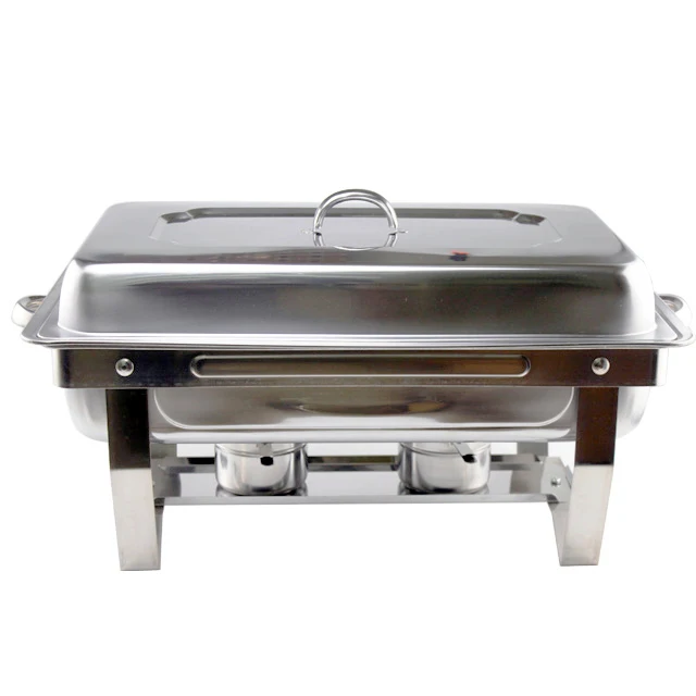 Stainless Steel Chafing Dishes Restaurant Hotel Supplies Buffet Chafing Dishes Rectangular Alcohol Furnace Camp Buffer Stove
