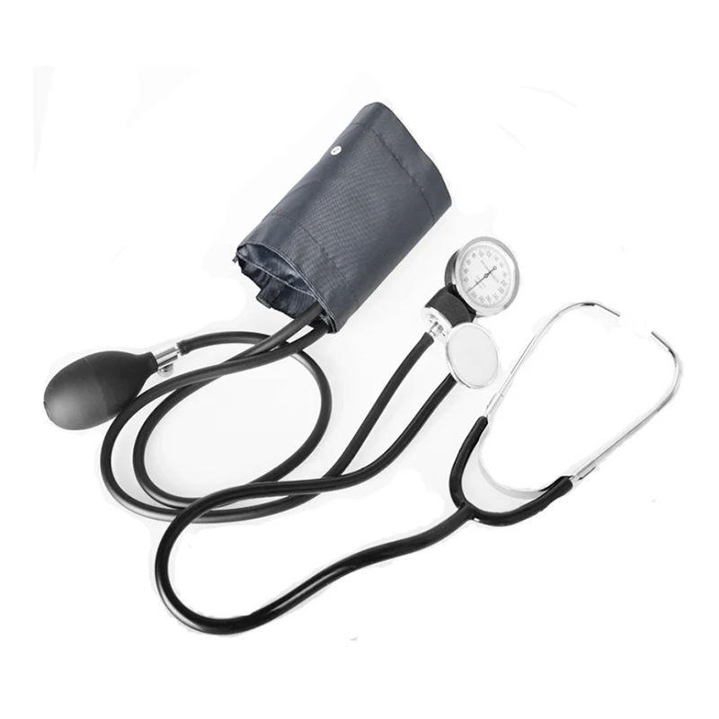 Medical clinic manual aneroid sphygmomanometer with stethoscope