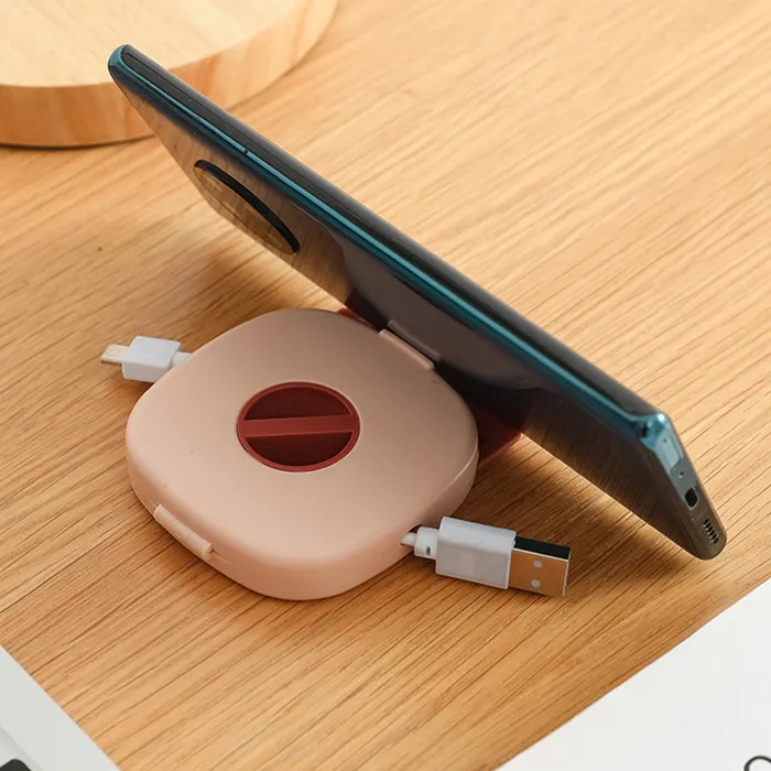 New Design Hot seller Ningbo Consumer Accessories Retractable Cable Management Reels Small Winder Case Charging Cord Organizer