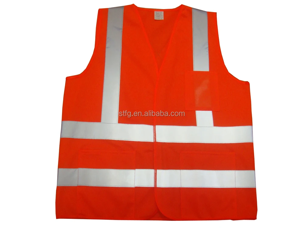 Custom Hi Vis multi pocket reflective Security work Vest
