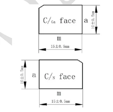 10mm*15mm Free-standing GaN Substrates (Square) Doped N-type Gallium Nitride