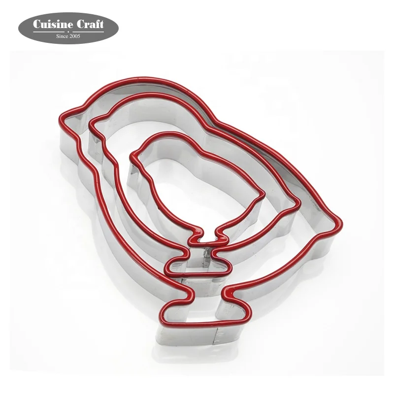 LFGB Custom Stainless Steel Christmas gingerbread tree snowflake with  Silicone edge Biscuit Cookie Cutter sets