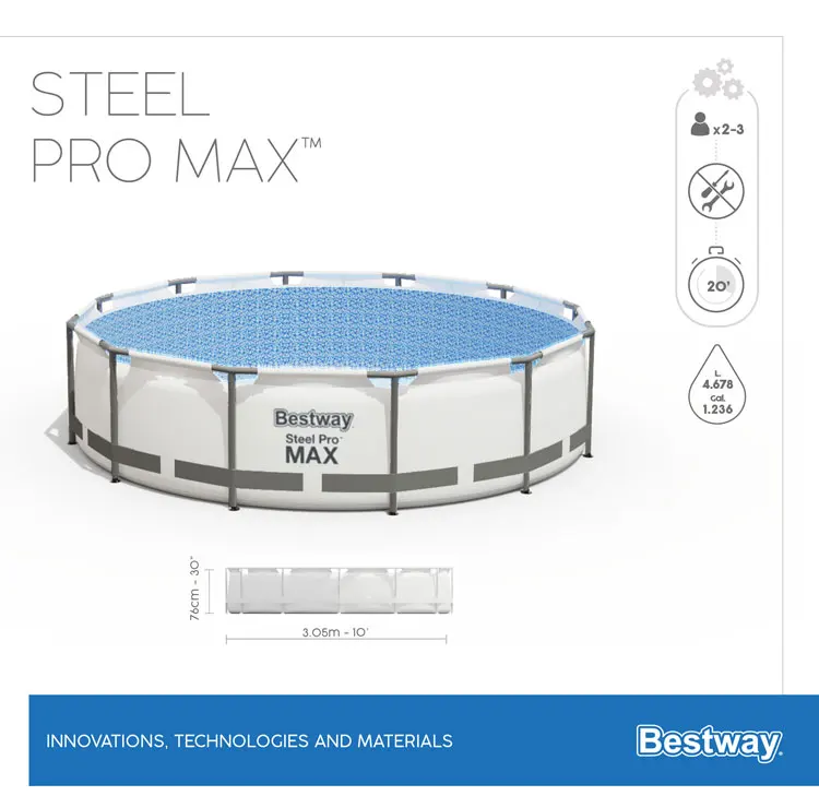 Bestway 56406 outdoor family adult prism frame round set PVC swim pool above ground swimming pool