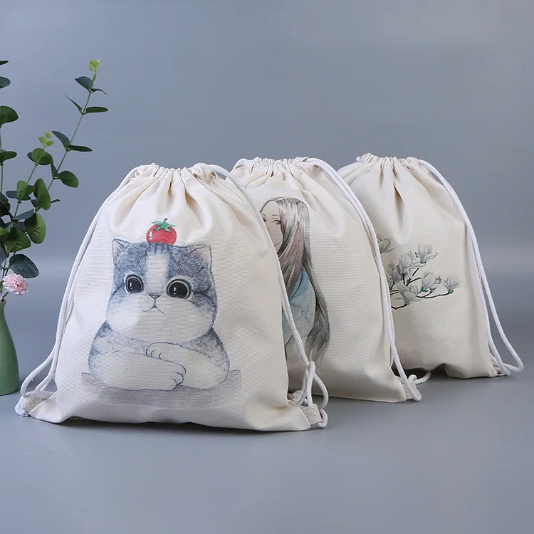 Portable Travel Waterproof Cotton Bag Drawstring Bag
