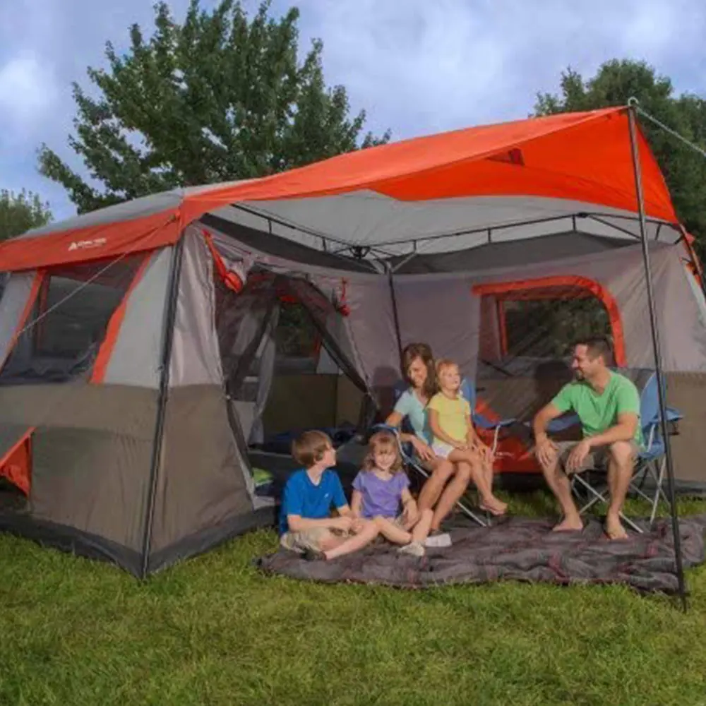 Waterproof Large Instant Set Up 3 Room 10 Person Family Double Layer Outdoor Camping Tent