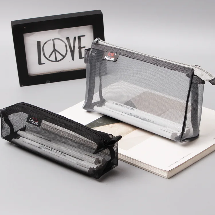 New Multi-function Document Pouches Makeup Bags Transparent Pencil Case For School Student Teacher Office Stationary