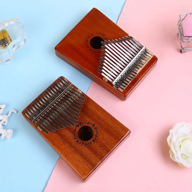 Thumb-fingered harp, mahogany finger harp, a two-fingered harp instrument