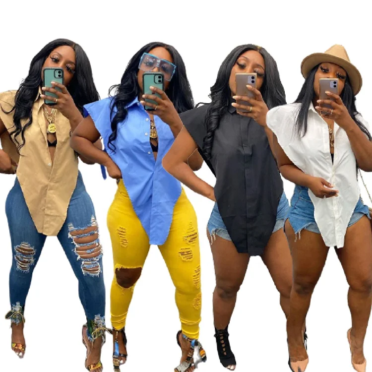 New Casual Outfits 2021 Best Sellers Solid Color Spring Women Clothes Shirts For Women Blouses Womens Clothing