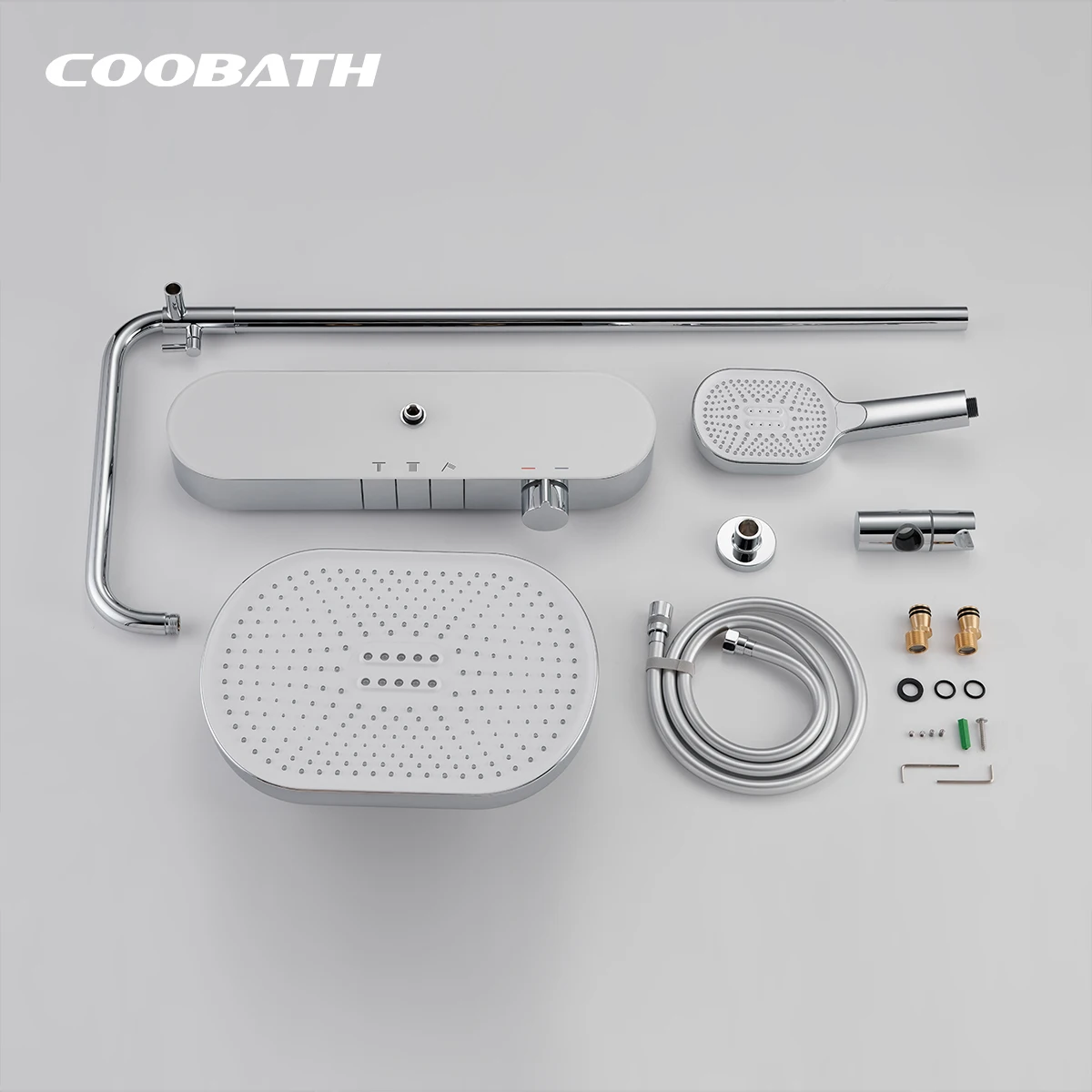 Luxury Digital Display Thermostatic Bathroom Showers Faucet Set For Hotel Rainfall Shower System Bath Mixer