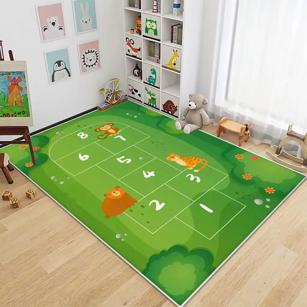 Non-toxic Soft Material Lively Patterns Easy to Store and Educationally Meaningful Ultra-soft Colorful Children Room Play Mat