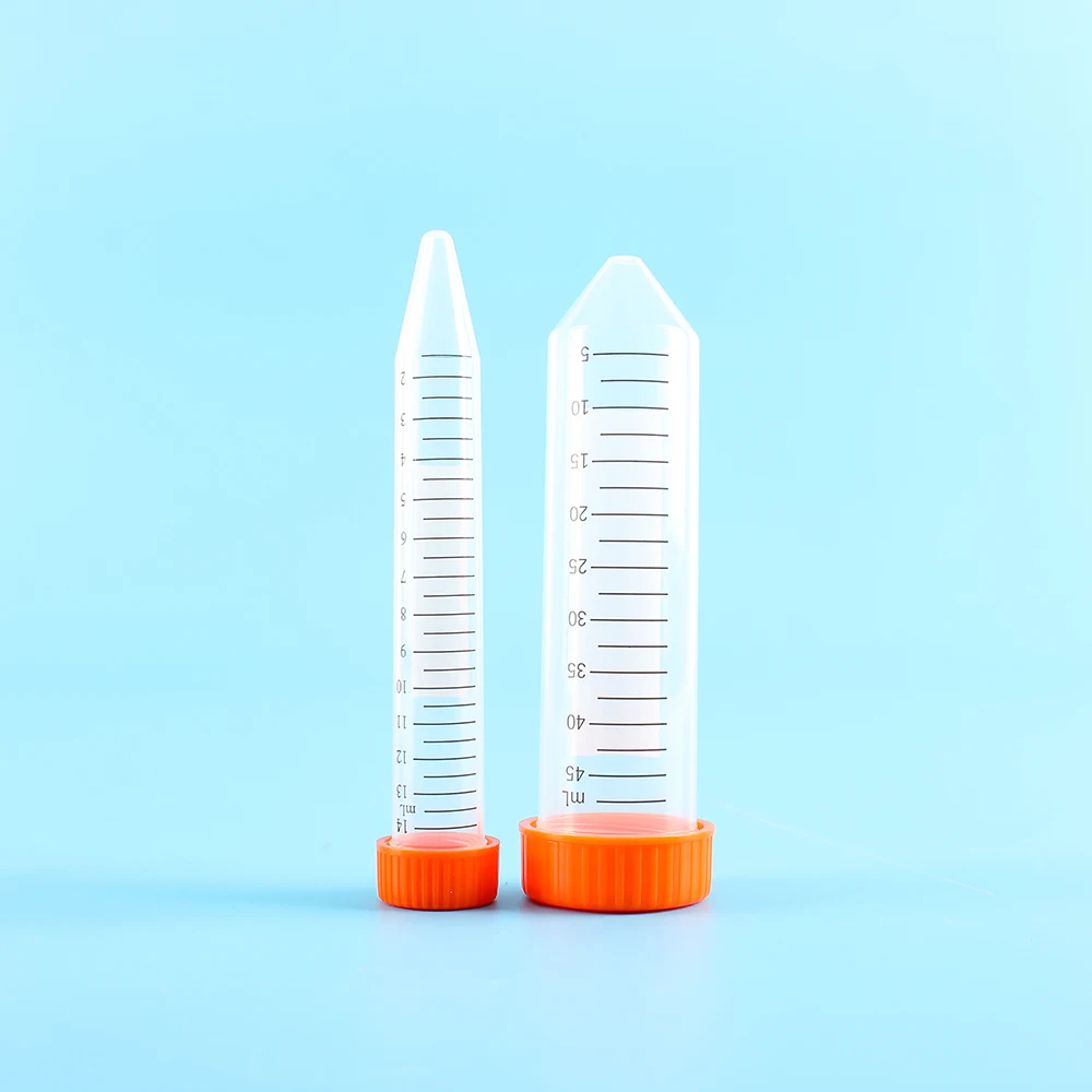 Laboratory Consumables 50ml 10ml Lab Plastic Medical Sterile Conical tube  Bottom Centrifuge Tubes 15ml for Laboratory