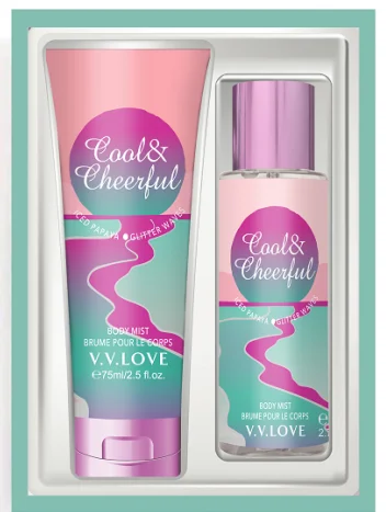 VL9059-15 Cool & Cheerful 75ML-Body lotion+ 85ML-Body mist 2PCS Perfume Set