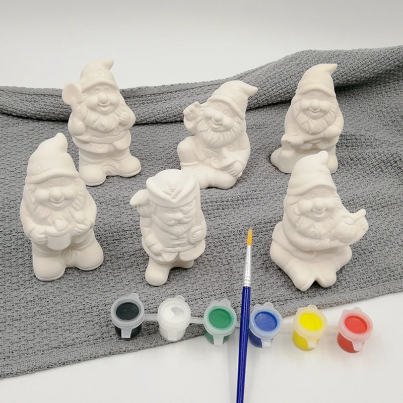 Unglazed, Unpainted Bisque DIY Gnome Royal Residence Lantern - Paint Your Own Gnome-rific Ceramic Keepsake